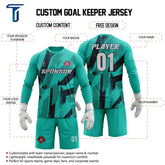 Custom Sapphire Trace Soccer Goalkeeper Jersey Set